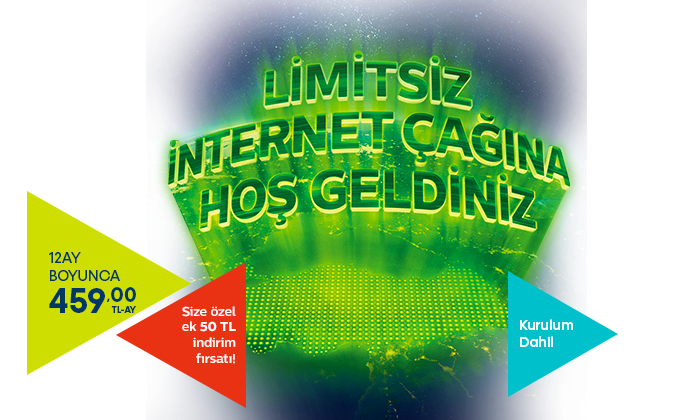 >Türkiye'nin interneti Türk Telekom internette sınırları kaldırıyor.